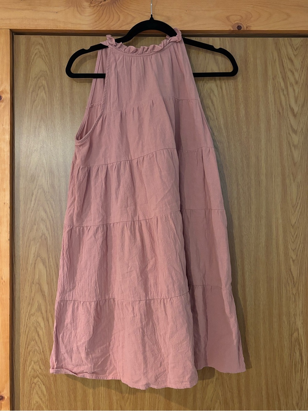 Sleeveless Tiered Pink Dress